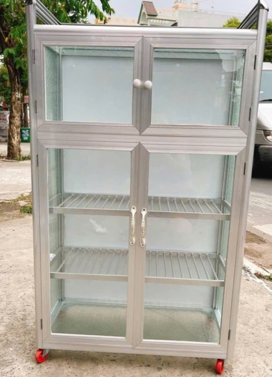 Tủ bếp nhôm kính truyền thống Tủ bếp nhôm cao cấp